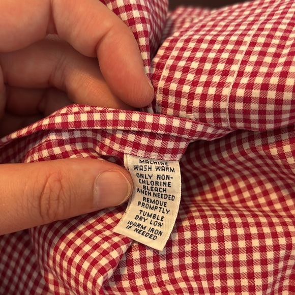 Ralph Lauren men’s red and white long sleeve button down shirt size medium - Picture 9 of 9